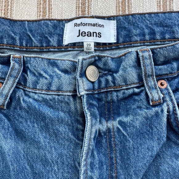 Reformation Val 90s Mid Rise Straight Jeans Blue - Size 29 - Picture 3 of 6